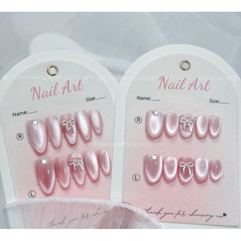 Nail box thiết kế mắt mèo tông hồng cực hot TR03