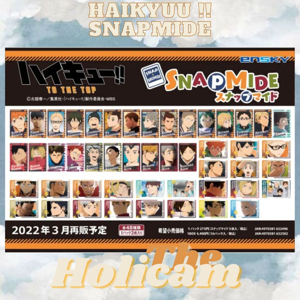 Pack random Snapmide và Snapcard Phim hoạt hình Anime Haikyuu 