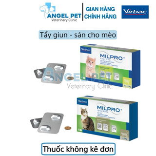 Virbac MILPRO Viên Tẩy Giun Sán Cho Mèo Với Lớp Phủ Vị Thịt Thơm Ngon 