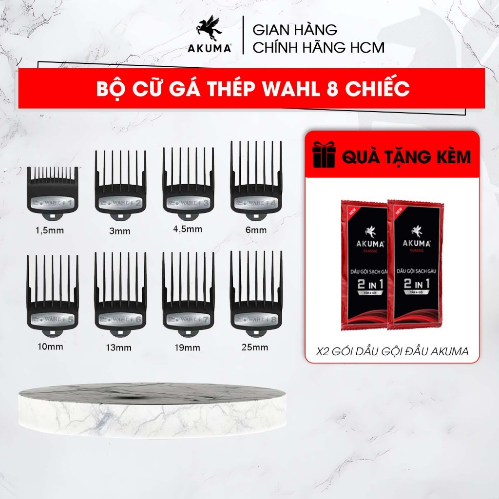 Bộ Cữ Gá Thép WAHL 8 Chiếc