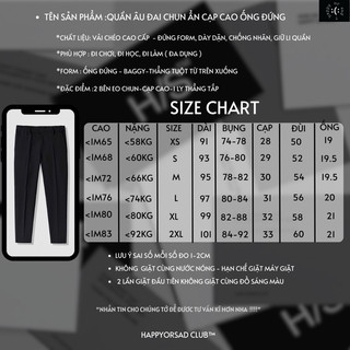 Quần Âu Nam HAPPYORSAD Đai Chun Ẩn Che Khuyêt Điểm Điều Chỉnh Eo Cạp Cao Ống Đứng ( Smart Pants HOS SS2 - Menswear )