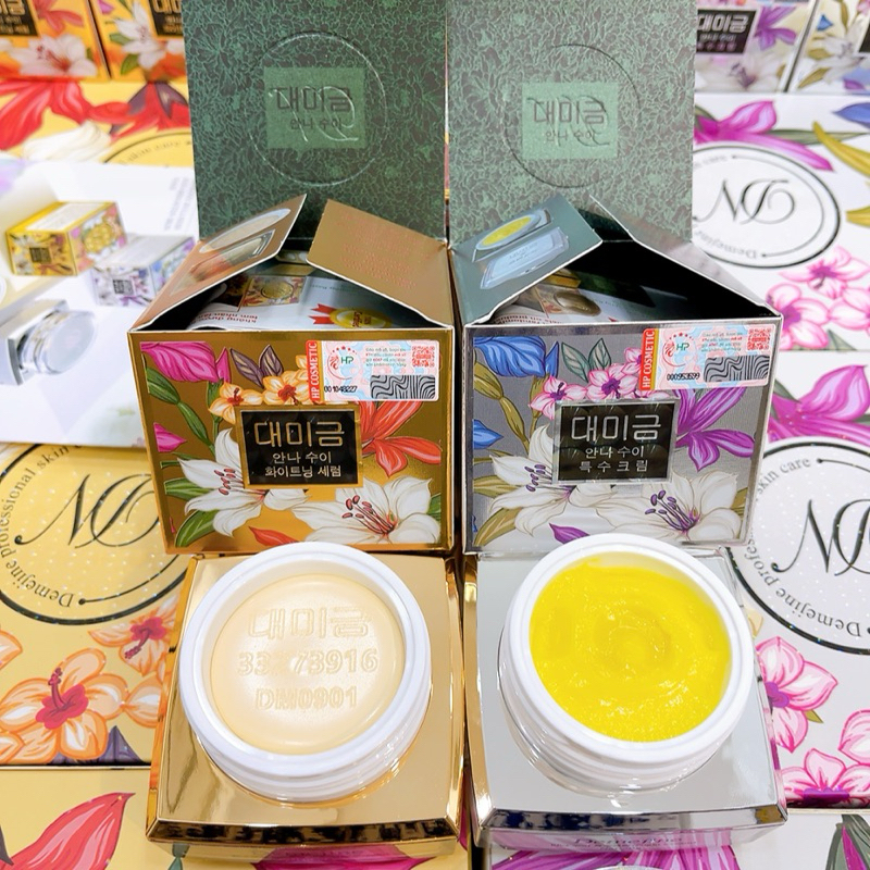 Bộ Kem Face Demejine Hàn Quốc ngày và đêm tái tạo dưỡng trắng mờ thâm nám