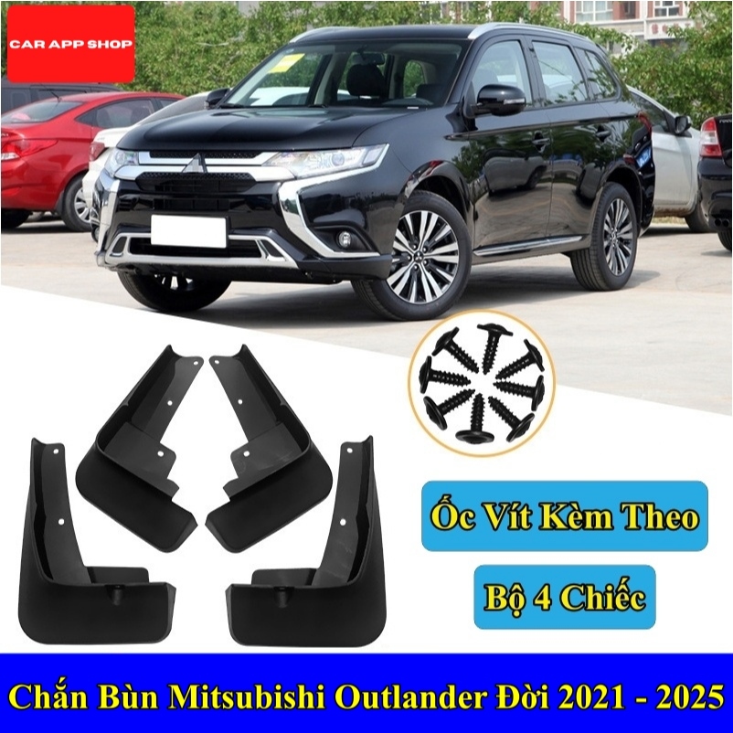 Chắn Bùn Mitsubishi Outlander Đời 2021- 2025 Chất Liệu Nhựa Dẻo
