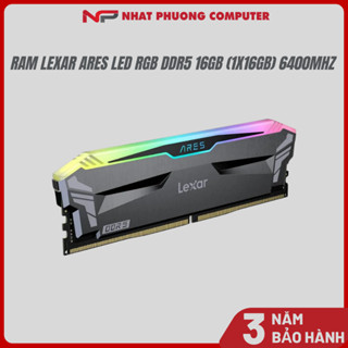 RAM Máy Tính Lexar ARES LED RGB DDR5 16GB (1x16GB) 6400MHz LD5U16G64C32LA-RGS - Chính hãng bảo hành 36 tháng