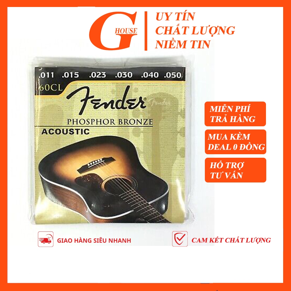Dây Đàn Guitar Acoustic Fender Size 11 I Dây Đàn Kim Loại Bộ 6 Dây Âm Thanh Hay