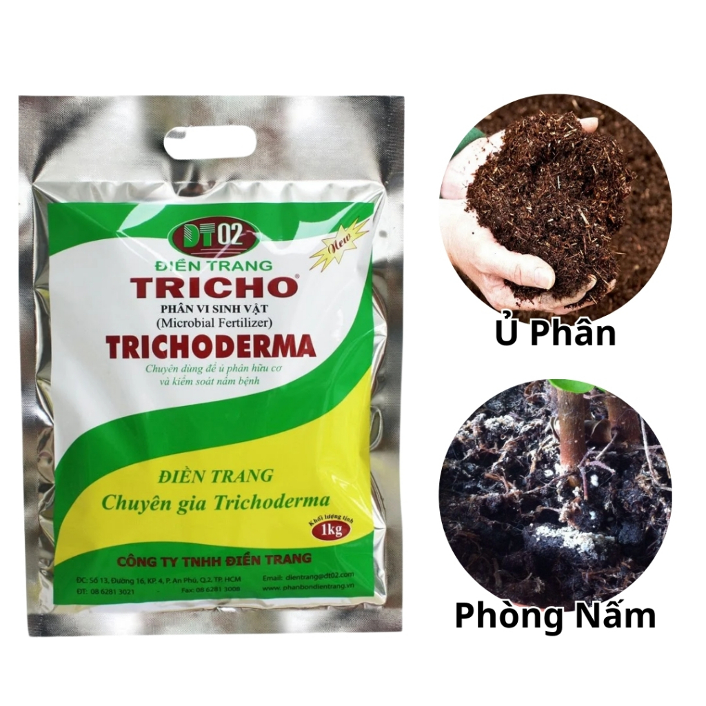 Nấm Đối Kháng Trichoderma Điền Trang | Ủ Phân - Cải Tạo Đất - Bảo Vệ Rễ Gói 1 KG