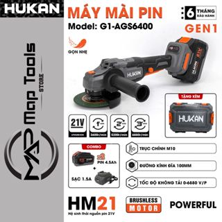  Máy mài pin HUKAN G1-AGS6400 Chỉnh Tốc 3 Cấp Tốc Độ Động Cơ Không Chổi Than - Bản Nâng Cấp Mới Nhất 