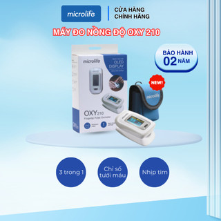Máy đo nồng độ Oxy trong máu MOCROLIFE OXY 210 có thiết kế nhỏ gọn, với chế độ đo 3 trong 1