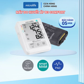 Máy đo huyết áp bắp tay Microlife B3 COMFORT kết hợp công nghệ SmartMAM và công nghệ IMT