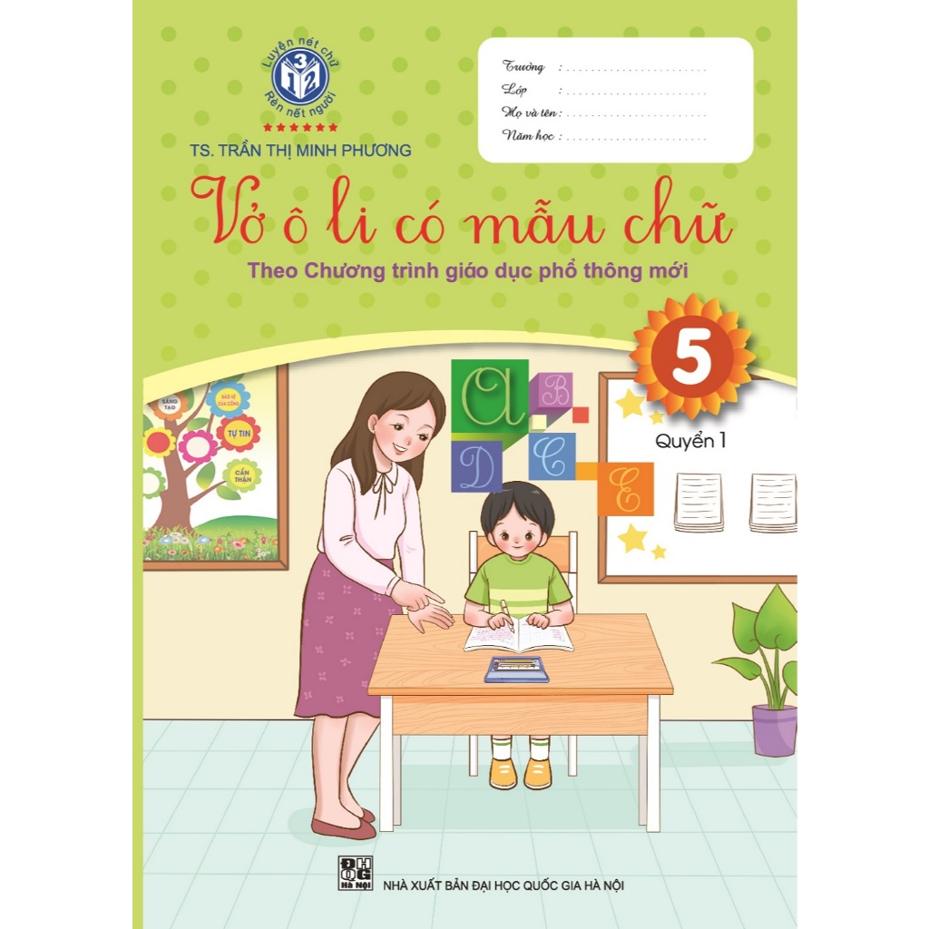 Bộ Sách Vở ô li có mẫu chữ lớp 5 (luyện viết và trình bày) - Giáo dục 123