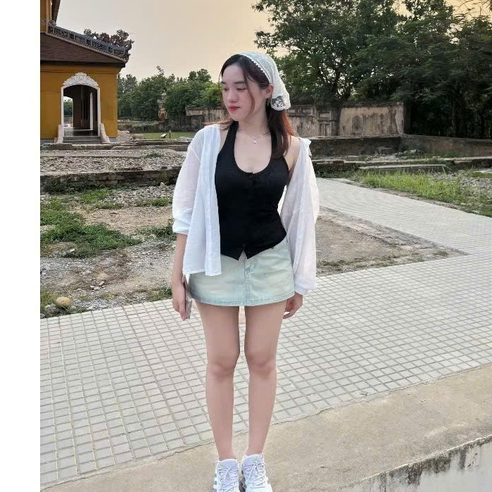 [XẢ KHO TẾT]Áo ba lỗ cột dây yếm sau hở lưng mùa hè không mút, áo kiểu nữ trơn basic cao cấp cài cúc ôm chiết HP33 | BigBuy360 - bigbuy360.vn
