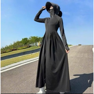 Áo Chống Nắng 2 LỚP Toàn Thân Nữ Dáng Váy thun lạnh chống tia cực tím UPF 50+ làm mát hiệu quả - TT Zun Shop