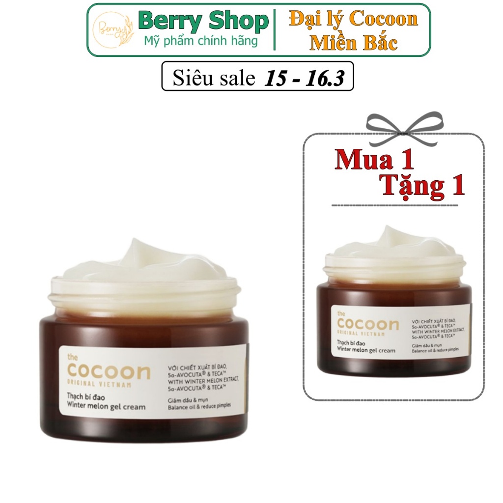 Thạch bí đao Cocoon 30ml, 100ml dành cho da dầu mụn