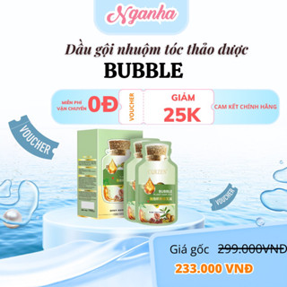 DẦU GỘI PHỦ BẠC THẢO DƯỢC BUBBLE HÀN QUỐC HỘP 10 GÓI 30ML, DẦU GỘI NHUỘM TÓC ĐEN HÀ THỦ Ô, DẦU GỘI ĐEN TÓC THẢO DƯỢC