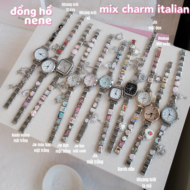 [❤️‍🔥TẶNG TÚI MÙ và HỘP BEST WISH] Đồng hồ jw mix charm italian (ĐƯỢC CHỌN trong 1000 mẫu CHARM)kèm dụng cụ tháo