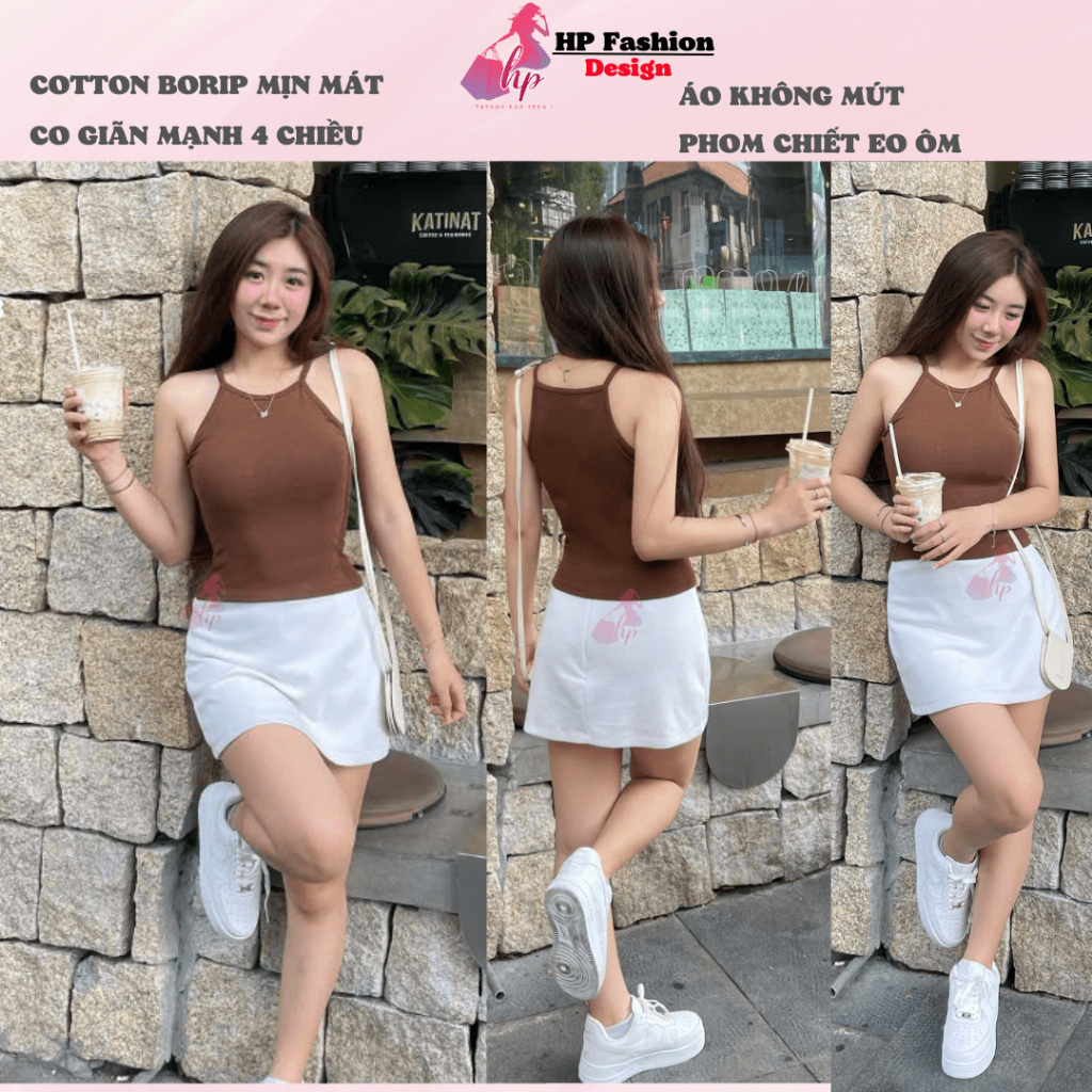 [XẢ KHO TẾT]Áo yếm dây ba lỗ trơn basic dáng dài chiết eo ôm body,áo kiểu nữ  không mút có bigsize  hè HP32 | BigBuy360 - bigbuy360.vn