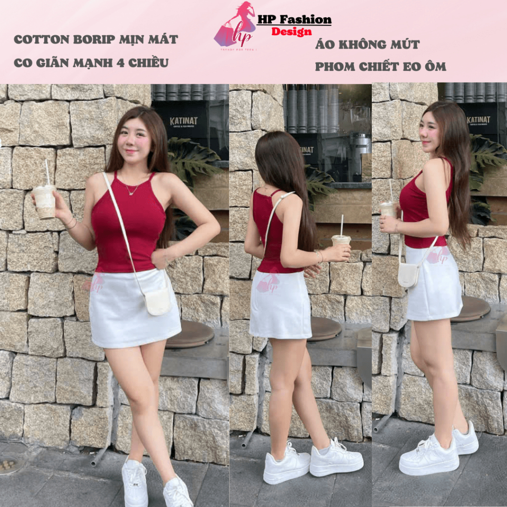 [XẢ KHO TẾT]Áo yếm dây ba lỗ trơn basic dáng dài chiết eo ôm body,áo kiểu nữ  không mút có bigsize  hè HP32 | BigBuy360 - bigbuy360.vn