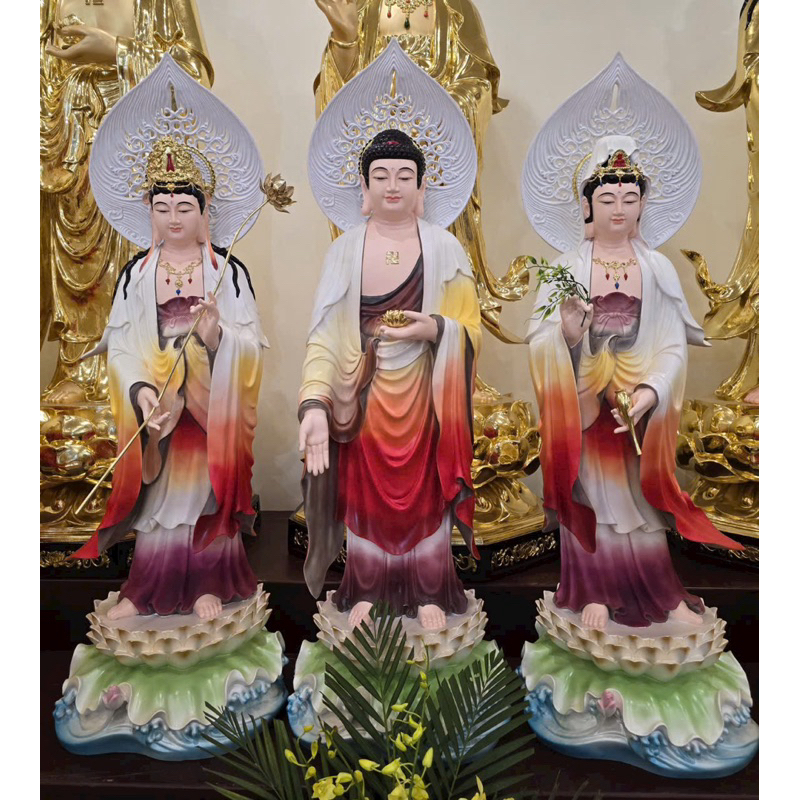 Bộ Tượng Tây Phương Tam Thánh 50cm và 70cm có sẵn (Ảnh Thật Em Tự Chụp )