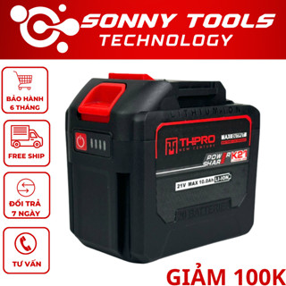 Pin 20 Cell THPRO Dòng Xả Cao Chân Pin Phổ Thông 4cm Có Đèn Led Báo Pin Bảo Hành Chính Hãng 6 Tháng