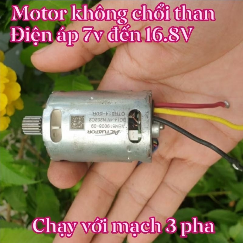 motor không than 12V 14.4v 16.8V, motor BLDC tương đương 550