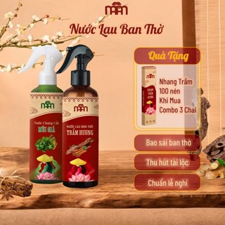 Nước Lau Bàn Thờ Trầm Hương Mầm Natural - Nước Bao Sái Bàn Thờ Làm Sạch Thu Hút Tài Lộc 250ml