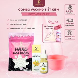 Combo Wax Nách, Wax Râu Tiết Kiệm [100gr Sáp, 10ml Mỡ Ngọc Lan Tây, 1 Chén Silicone Chống Dính] Tặng Que Và Phấn Rơm