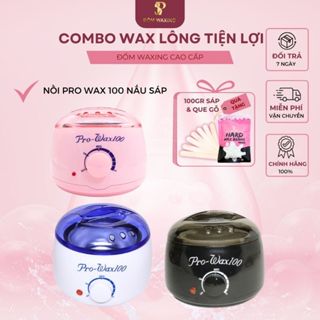 [Tặng 100gr sáp] Nồi Nấu Sáp Wax Lông Pro Wax 100 ĐỐM WAXING Cao Cấp Tặng kèm 100gr sáp và que gỗ