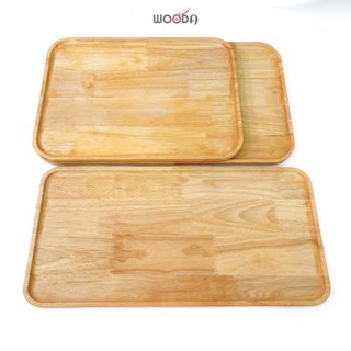 Khay gỗ to, mâm gỗ cao su hình chữ nhật nhiều kích thước