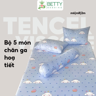 Bộ Chăn Ga Gối Tencel Viscose Họa Tiết Cho Bé Cinnamoroll / Kurumi Betty Bedding / Chất Tencel mịn, mỏng và thoáng mát
