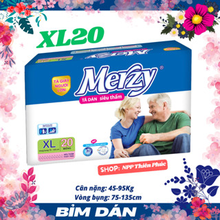 (KMAI 2 Khăn ướt) Bỉm người già Merzy ML20 XL20 miếng. Tã người lớn Merzy ML20 XL20 miếng siêu thấm hút #bỉm merzy