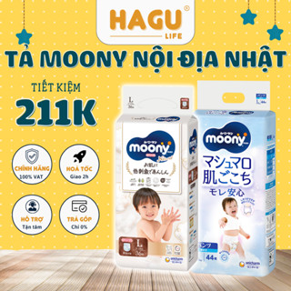 [SP KOL] Bỉm Moony Natural Nội Địa Chính Hãng - Dán/Quần Đủ Size NB63/S58/M48/L36/XL3200