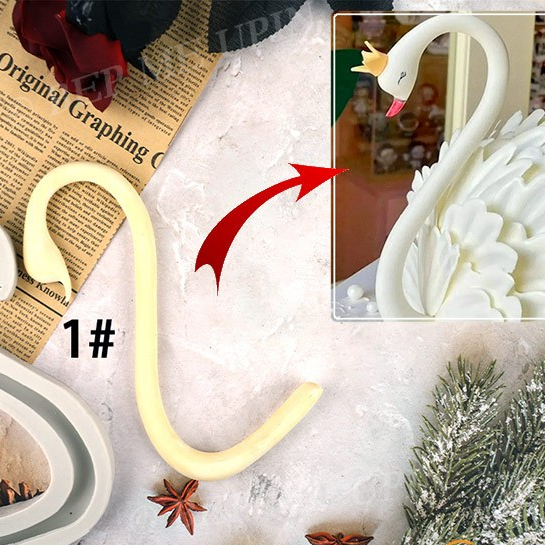 Khuôn silicon tạo hình đầu cổ làm bánh kem socola thiên nga