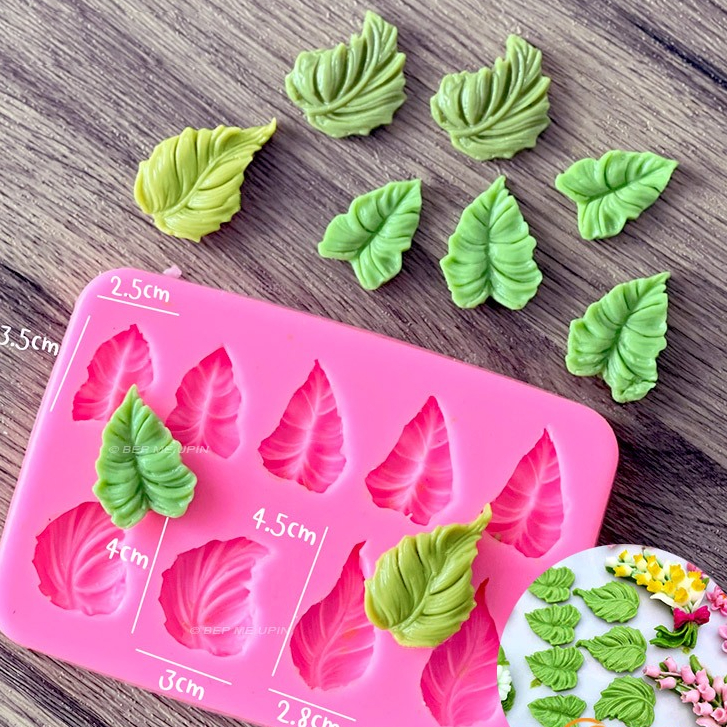 Khuôn silicon khuôn lá cây thái lá gân to mã LG9