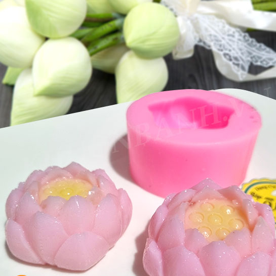 Khuôn silicon hoa sen nở HS74