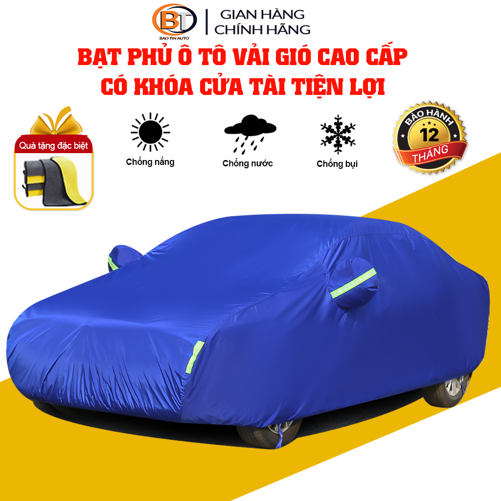 Bạt phủ ô tô XANH vải dù 210D siêu bền,bạt che nắng ô tô siêu nhẹ chống nắng, mưa,xước,bụi bẩn hàng 