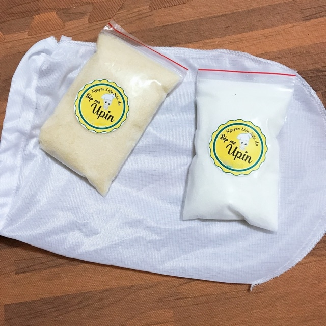 Combo đường nho và gelatin tặng túi lọc đa năng