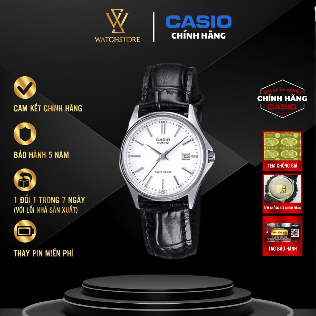 Đồng Hồ Nữ CASIO LTP-1183E-7ADF Quartz Mặt Kính Khoáng Tròn 28mm Vỏ Thép Không Gỉ Chống Nước Chính H