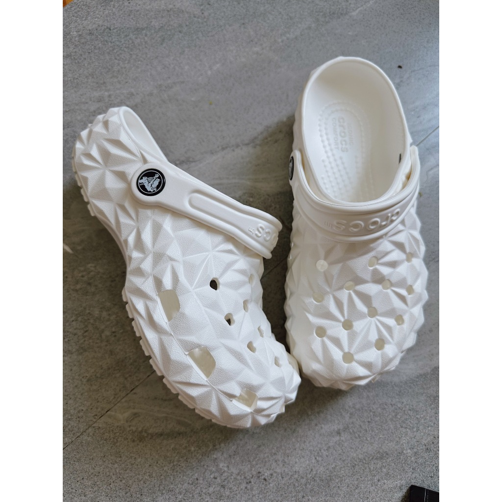 [Chính Hãng]-Giày Dép Sục Crocs, sục Cross sầu riêng kim cương, bé trai bé gái - tặng jibitz sticker