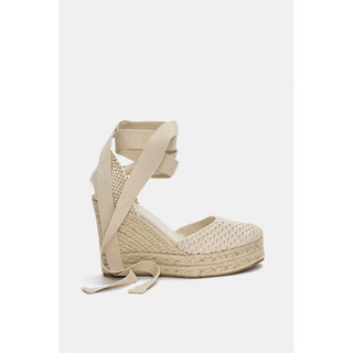  Sandal nữ đế cói PB  P U L L & B E A R  màu Ecru 