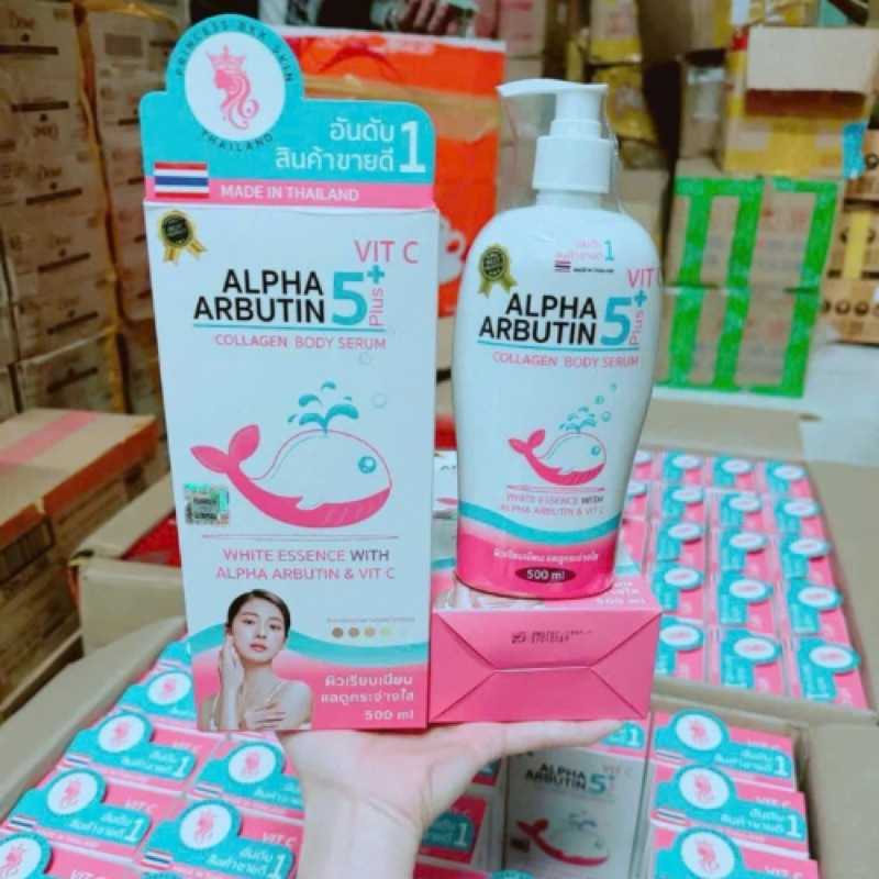 DƯỠNG THỂ ALPHA ABUTIN TRẮNG DA 5+PLUS  vit C