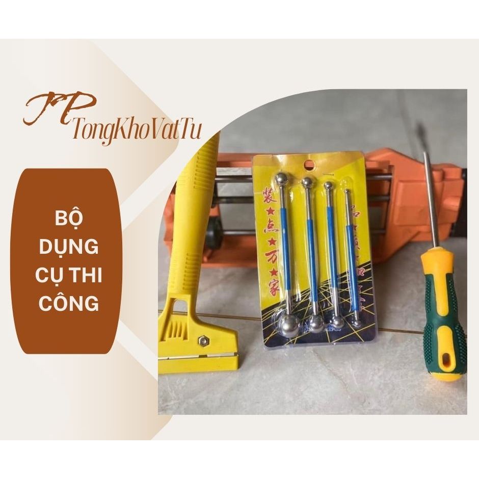 Bộ Dụng Cụ Thi Công Keo Chít Mạch Hai Thành Phần- Thi Công Keo Chà ron Saveto ,7N7 400ml