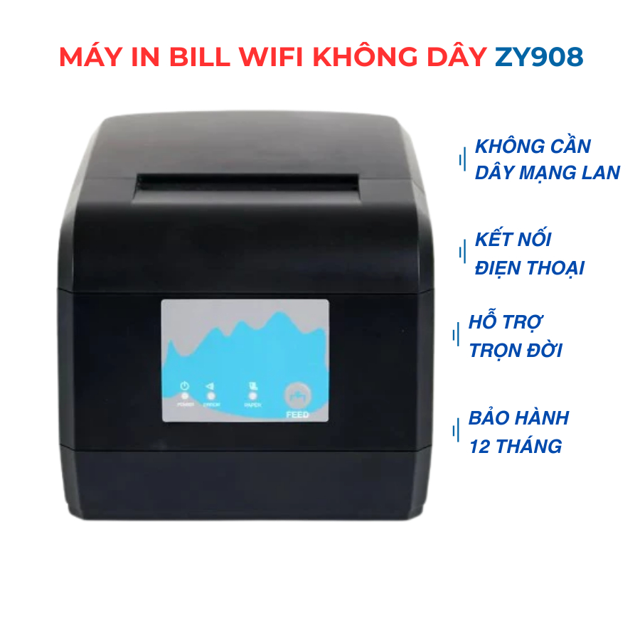 Máy In Bill, máy in hóa đơn Zywell ZY908, Zy307, ZY-822 in bill tính tiền