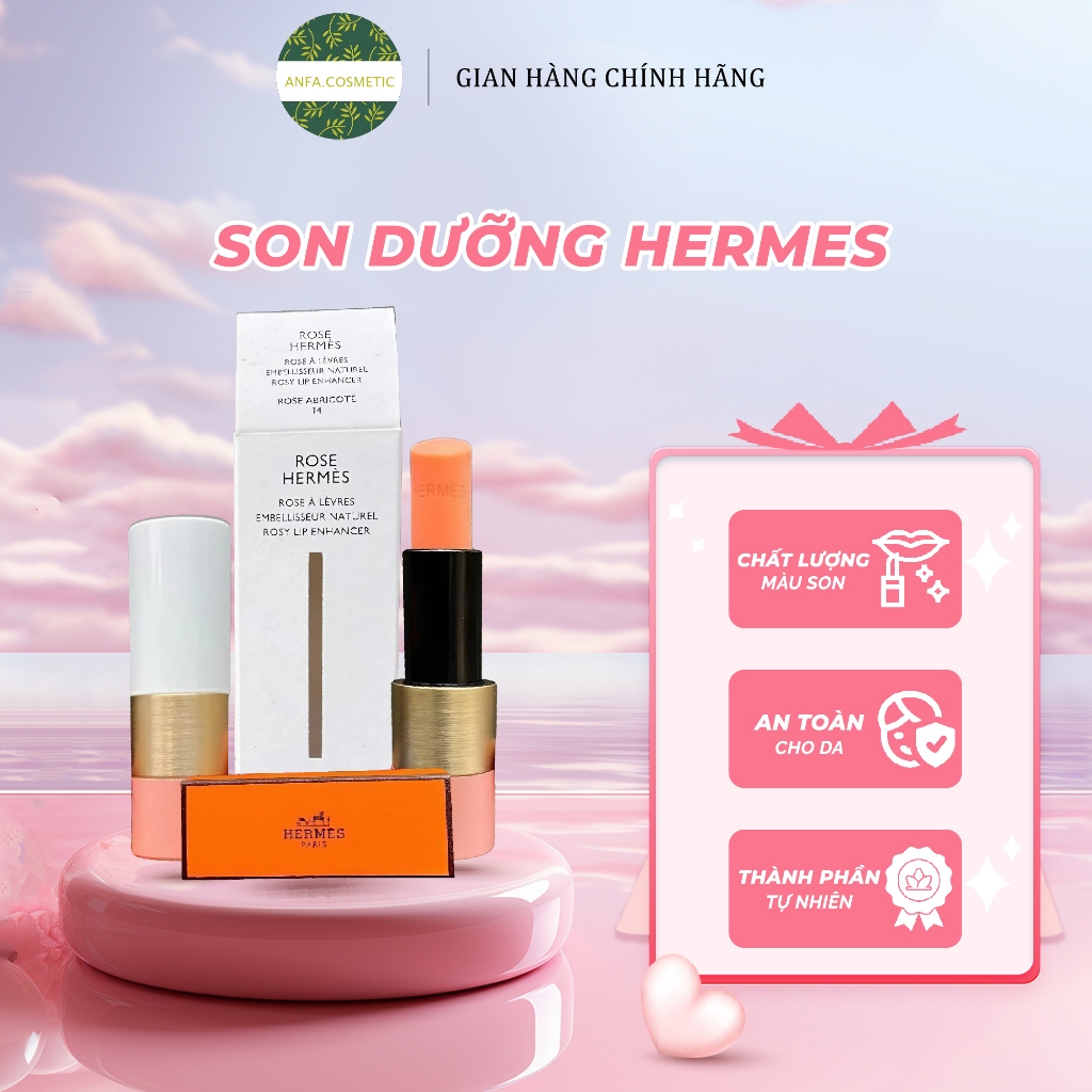 Son Dưỡng Hermes Rose Rosy Lip Enhancer Chính Hãng – Dưỡng Môi Cao Cấp, Tỏa Sáng Vẻ Đẹp Tự Nhiên