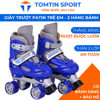 Giày trượt patin 2 hàng bánh trẻ em Banwei - Tặng kèm bảo hộ chân tay cho bé trai và bé gái, quà tặng sinh nhật