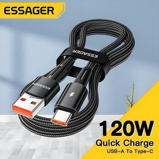  Essager 120W Xiaomi Turbo Cáp Sạc 6A Type C Cbal Dây Sạc Nhanh USB C Cho Dây cáp sạc nhanh  cho Xiaomi 11Pro 12Pro K50 