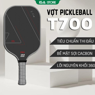 Vợt Pickleball Carbon T700 PRO Mặt Vợt Phủ Carbon Khối Lượng Siêu nhẹ Mặt Nhám Bám Bóng - PK07