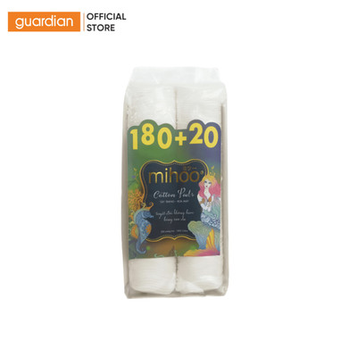 Bông Tẩy Trang Cao Cấp Mihoo Hình Tròn 200 Miếng