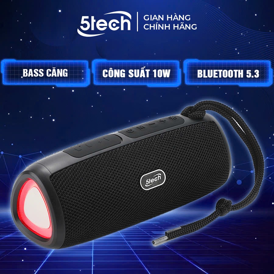 Loa bluetooth 5TECH BS3 chính hãng, thiết bị nghe nhạc cầm tay thế hệ mới 10W với âm thanh đỉnh cao