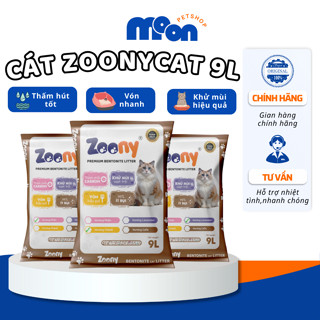 Cát vệ sinh cho mèo, cát mèo Zoony cat 9L khử mùi tốt, vón nhanh, ít bụi,giá tốt.Cát vệ sinh cho mèo