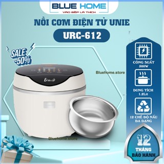 Nồi Cơm Điện Tử Unie URC612, Nấu Cơm Ít Đường,  Lòng Nồi Inox 304 Siêu Dầy 1.2Lit - 500w, Hàng Chính Hãng